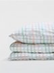 Kids' Watercolour Gingham Pure Cotton Duvet Cover and Pillowcase Set