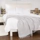 Decorative Diamond Lattice Faux Cashmere Throw Blanket Light Grey Fringe Lightweight Fuzzy Soft Cozy Throws for Sofa Bed Farmhouse Throw Blanket 50" x 60"