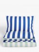 Block Stripe Reversible Pure Cotton Duvet Cover Set